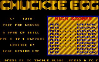 Screenshot Of Chuckie Egg Amiga Mobygames