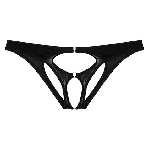 Mens Sexy Thong Underwear Hollow Out G String Jockstrap Low Rise