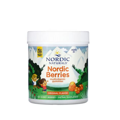 Nordic Berries Multivitamin Gummies Varsta 3+ Original 120 Gummy ...
