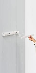 Brabantia WallFix Retractable Washing Line With Protective Fabric Cover