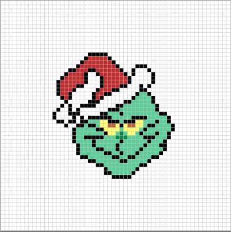 Patrones Hama Beads El Grinch Pixel Real