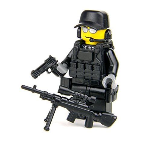 Police Swat Team Sniper Battle Brick Custom Minifigure Toys And Games Lego