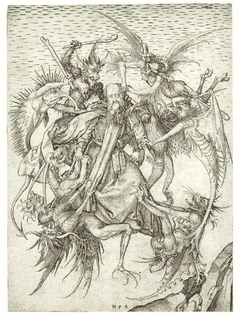 Martin Schongauer Sant Antonio Battuto Dai Demoni Fondazione Magnani