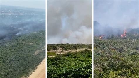 VÍdeos Novo Incêndio Atinge Parque Paulo César Vinha Em Guarapari