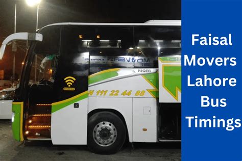 Faisal Movers Lahore Bus Timings Ticket Price Thetravellino