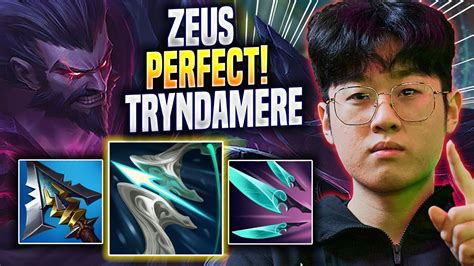 Zeus Perfect Game With Tryndamere T1 Zeus Plays Tryndamere Top Vs K