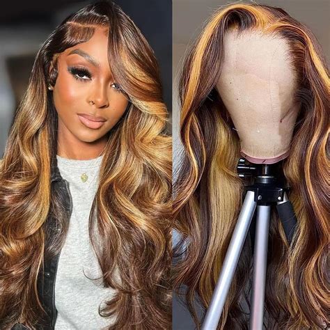 Glegov 13x6 Lace Front Wigs Human Hair 28 Inch Hd