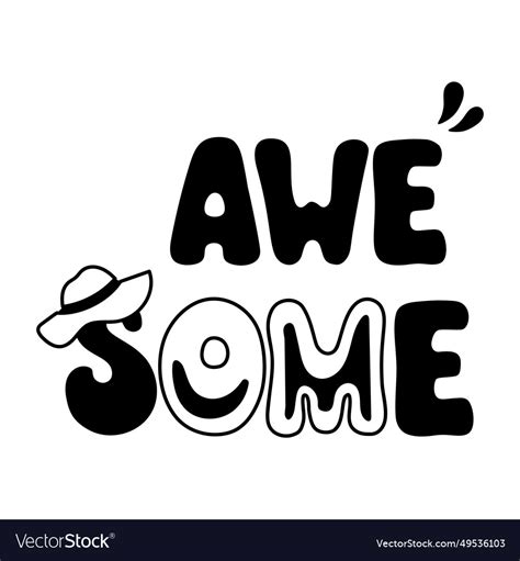 Awesome word Royalty Free Vector Image - VectorStock