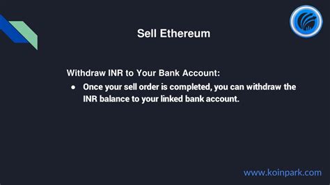 Ppt How To Buy And Sell Ethereum Eth To Indian Rupee Inr In India