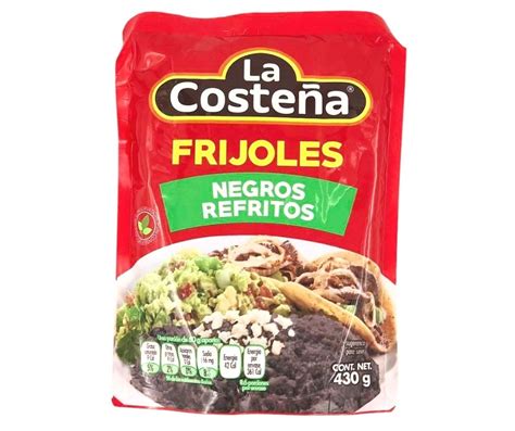 Frijol Refrito Negro La Costeña Bolsa 430g Doña Pelos