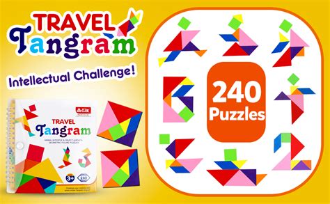 Travel Tangram Puzzle Car Game Magnetic Pattern Blocks Road