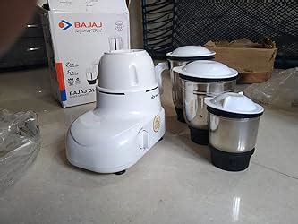 Buy Bajaj Plastic Steel Glory 500 Watts Mixer Grinder With 3 Jars