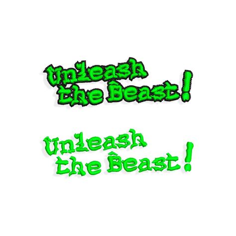 Unleash the Beast Embroidery design files