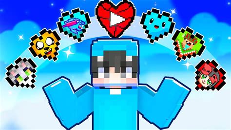 Conseguí Corazones Personalizados de YOUTUBERS en Minecraft YouTube