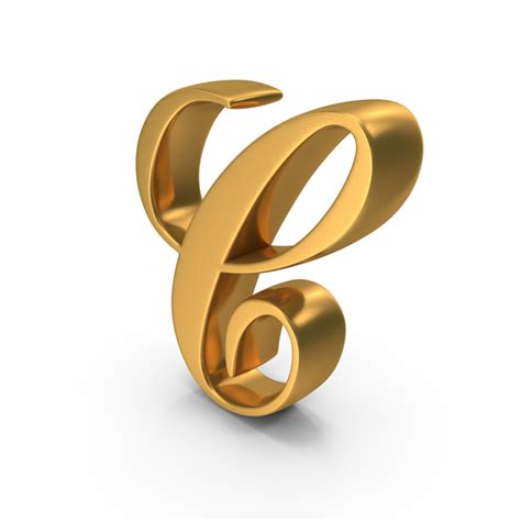 Gold Cursive Capital Letter C PNG Images & PSDs for Download ...