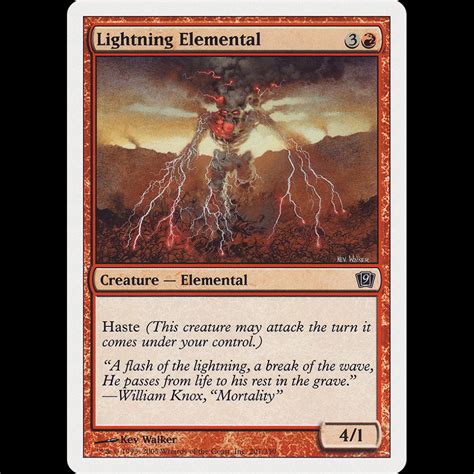 Mtg Elemental De Rayos Lightning Elemental Ninth Edition Madtoyz