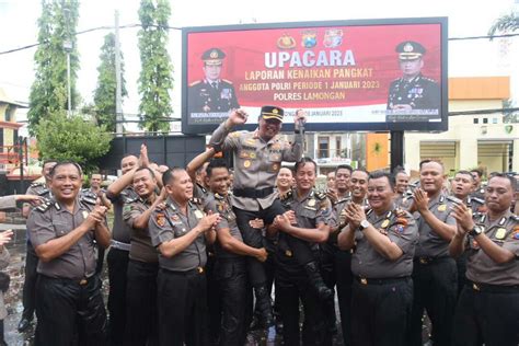 Awal Tahun 83 Anggota Polres Lamongan Naik Pangkat NasionalNews