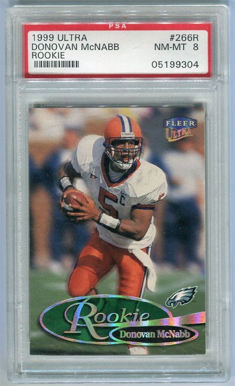 1999 Fleer Ultra Donovan McNabb Rookie Card RC 266R Graded PSA 8 NM MT