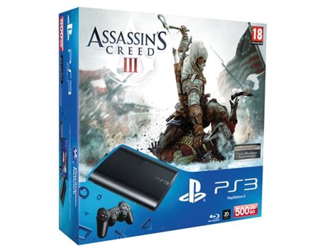 Console Ps3 Sony 500 Go Noire Assassin S Creed 3 Pas Cher