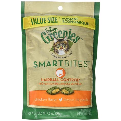 GREENIES - Smartbites Chicken Flavored Hairball Control Cat Treats - 4.6oz/130 g 642863106583 | eBay