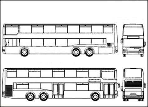 Neoplan Centroliner N 4426 3L 2 Doors 2D Drawing Blueprints