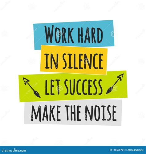 Card With Lettering Work Hard In Silence Let Success Make The Noise