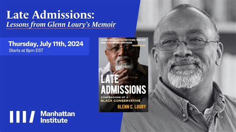 Late Admissions Lessons From Glenn Lourys Memoir YouTube