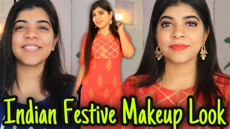 Indian Festive Makeup Look Easy Wearable Makeup Youtube