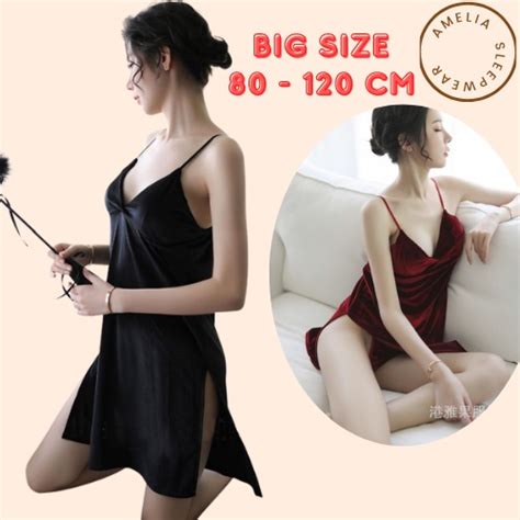 Jual S M L Xl Xxl Xxxl Lingerie Sexy Big Size Hitam Intim Pasangan