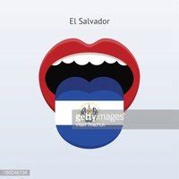 El Salvador Language Abstract Human Tongue Stock Clipart Royalty