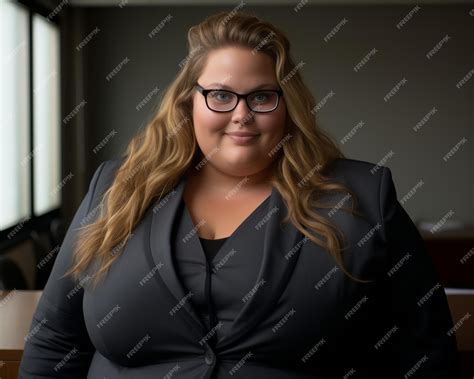 Premium Ai Image A Woman In A Suit And Glasses Standing In Front Of A Window