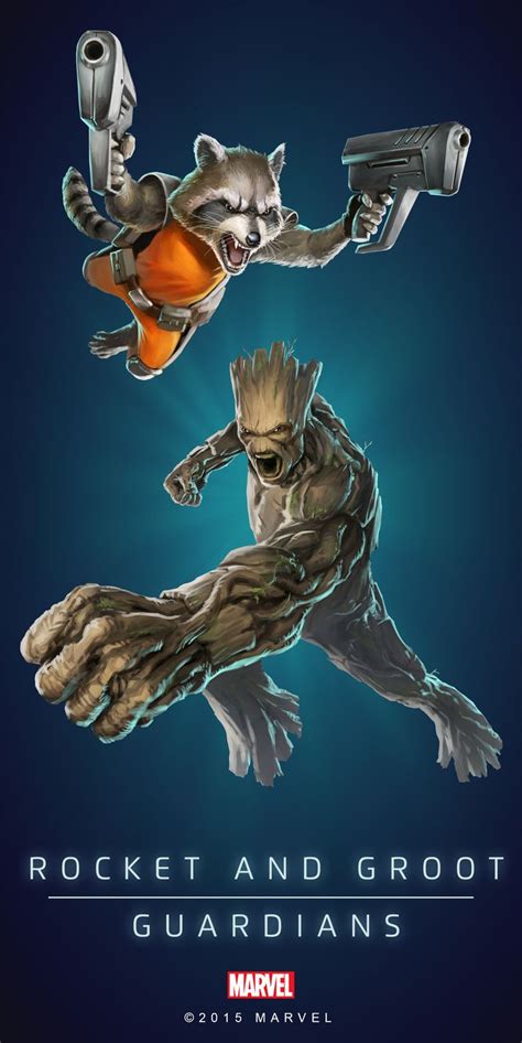 Rocket And Groot Fan Art ROCKET AND GROOT GAURDIANS IN MARVEL