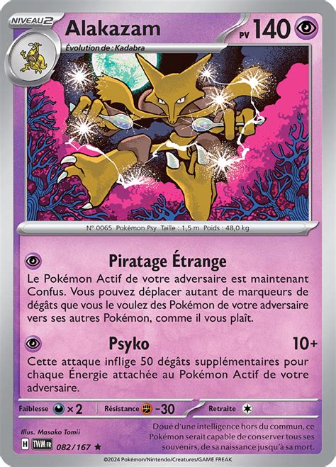 Alakazam Carlate Et Violet Mascarade Cr Pusculaire Pok P Dia