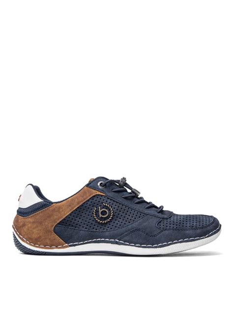 Herren Halbschuhe Dunkelblau Bugatti Canario Sneaker Peeker