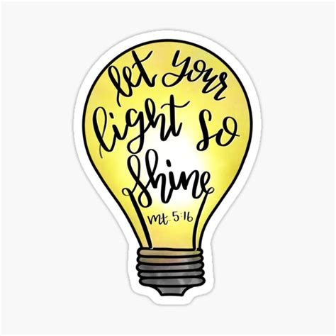 Let Your Light Shine Sticker For Sale By Creativemisc Redbubble