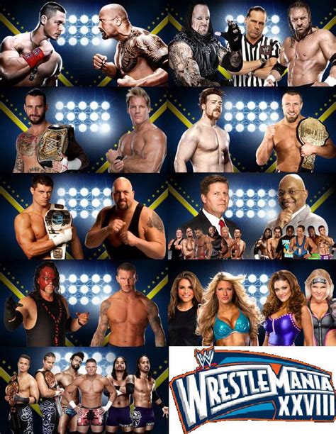 Wrestlemania 28 Match Card