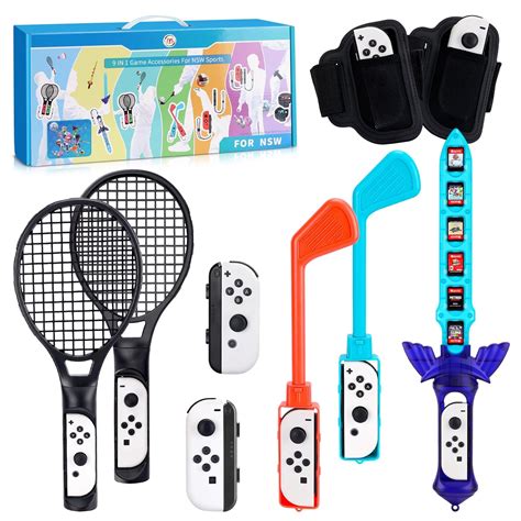 Amazon.com: SIKEMAY Switch Sports Accessories, 9-in-1 Bundle for