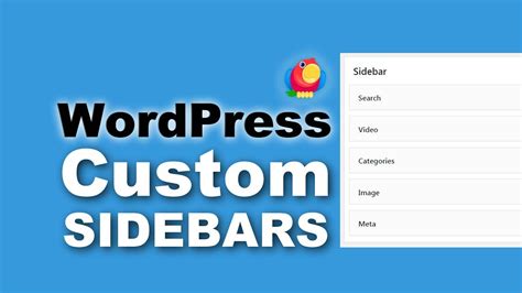 Custom Wordpress Sidebar How To Create One And Why You Need It Youtube