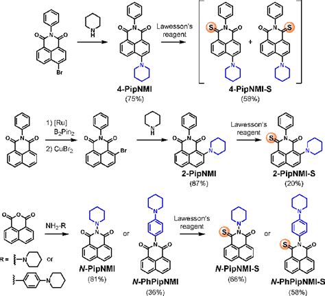 Scheme 1 Synthesis Of Piperidine Substituted Naphthalene Monoimides