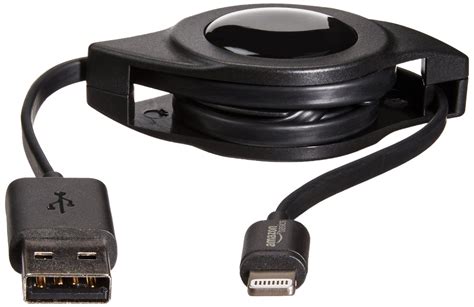 Amazonbasics Retractable Usb Cable Saves Space Avoids Tangles