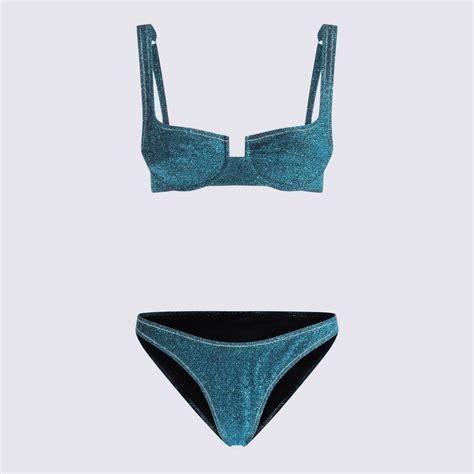 Buy Reina Olga Teal Blue Brigitte Bikini Set One Color At Off