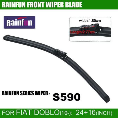 Rainfun 2416 Inch Dedicated Car Wiper Blade For 2010 Onwards Fiat Doblo High Quality Auto