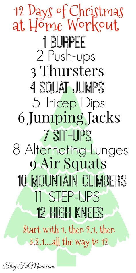 12 Days Of Christmas Workout Stay Fit Mom