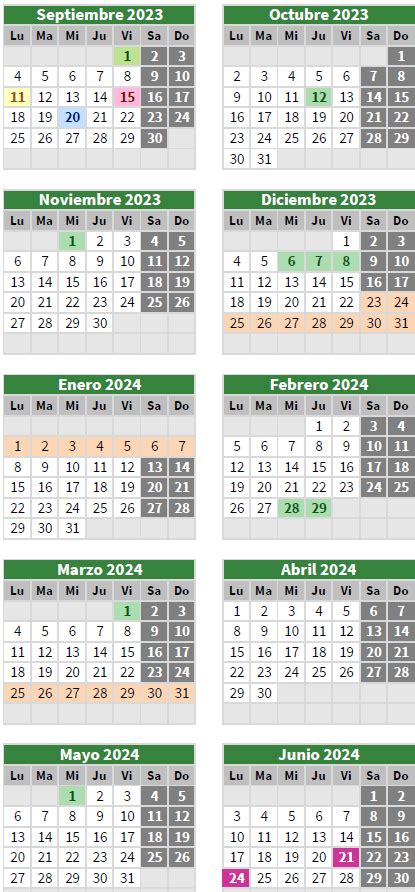 Calendario Escolar Ceip Virgen Del Mar La R Bita