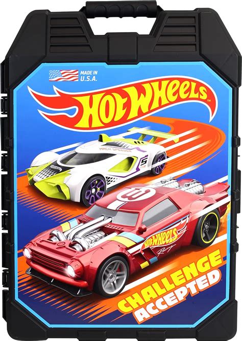 Hot Wheels 48 Estuche de almacenamiento para automóviles con funda de transporte de fácil