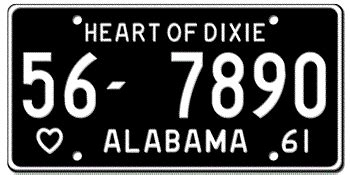 Alabama License Plates - LICENSEPLATES.TV