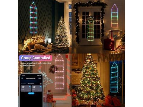 Toodour Indoor Christmas Decorations Light Smart RGB Christmas Lights