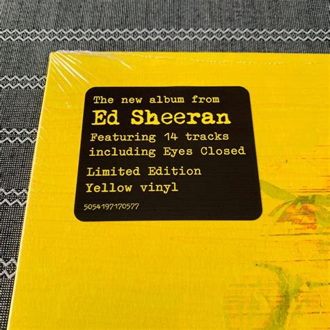 Ed Sheeran Subtract Limited Edition Yellow Lp Analog Vinyl