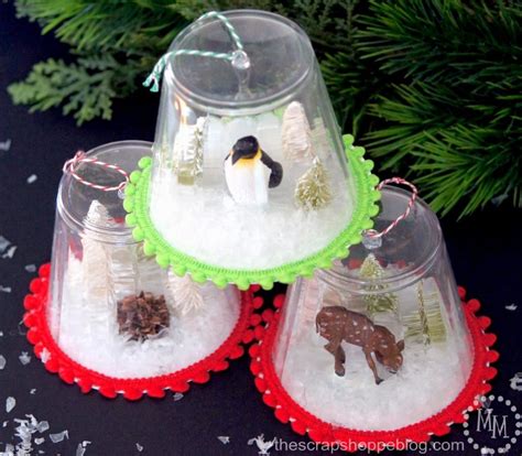 Diy Snow Globe Ornaments Kids Craft