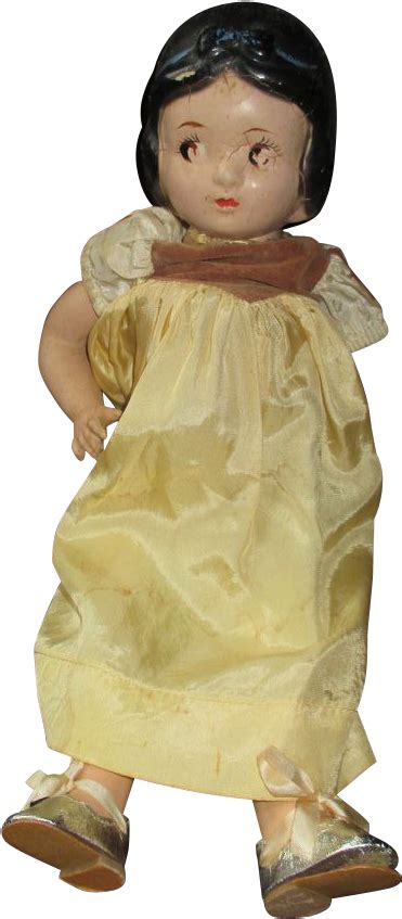 Download Vintage Porcelain Doll Yellow Dress